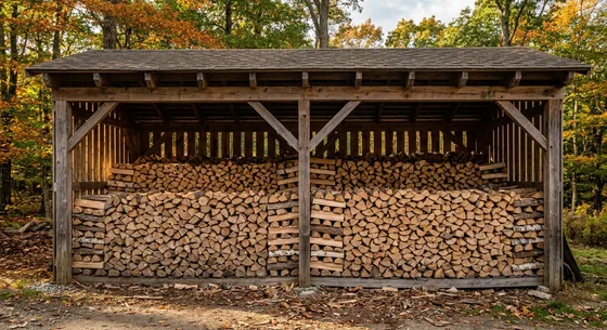 Укладка дров в Калининце, улица Кооперативная, 21